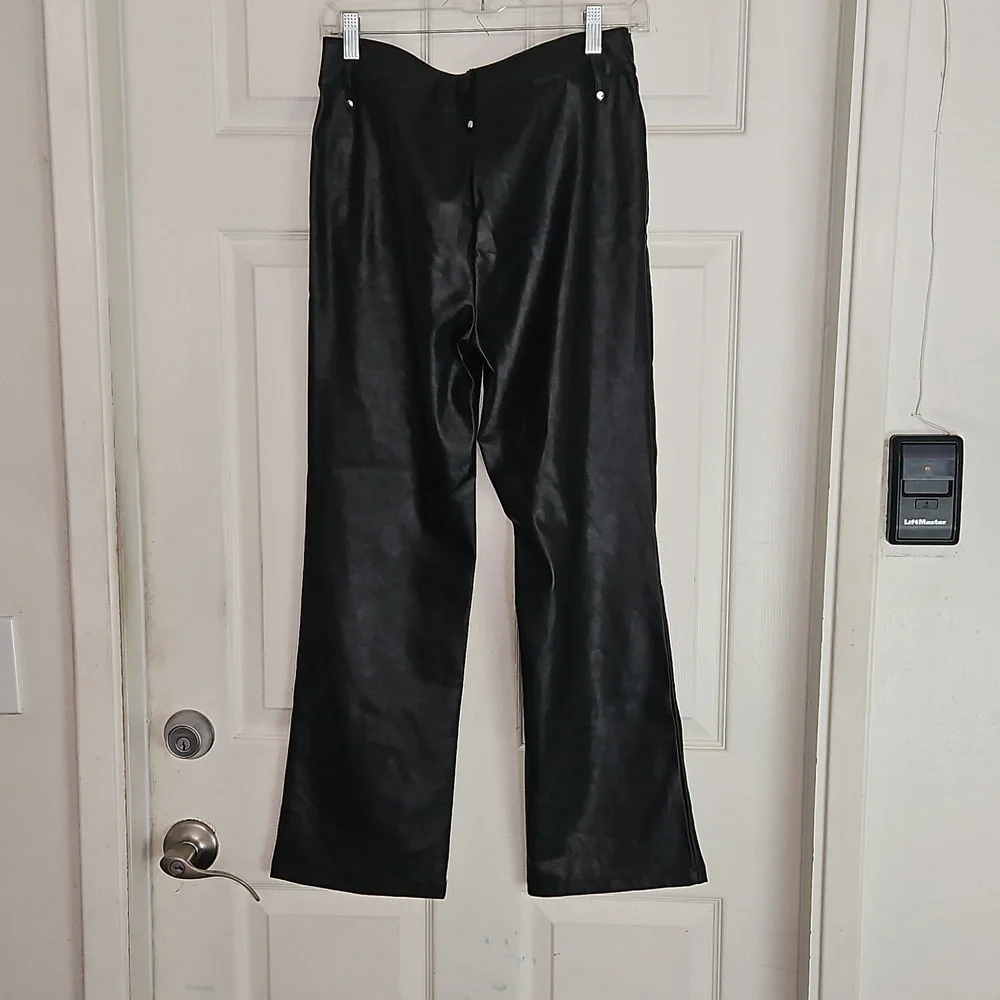 I.AM.GIA Xenia Pant in Black Vegan Leather High Rise Grunge Lace Up size M_5